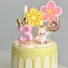 Birthday Number Candle Set with Decorative Bow Cake Toppers for Kids Baking Party Accessories for Celebration Decoration