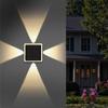 Solar Powered Solar Fence Lights Warm White/RGB IP65 Waterproof New 4-Way Lighting with 8 Modes Solar Wall Light