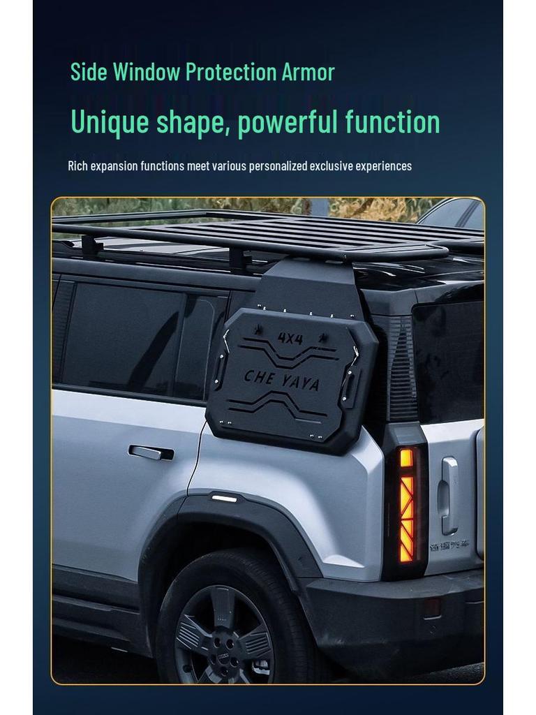 Equation Leopard Roof Rack Frame Extension with Folding Ladder for Off-road Modification
