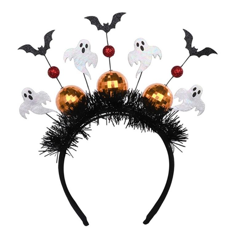 

Headdress Halloween Disco Headwear Disco Ball Garland for Stall Market Shining Mirror Ball Halloween Headpiece 1