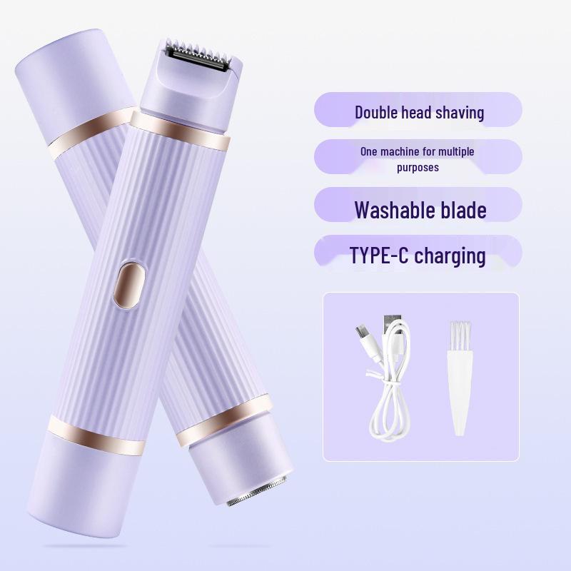 Dual-Head Women's Electric Epilator & Pubic Hair Trimmer
