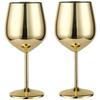 500ml Stainless Steel Wine Glass Goblet 304 Rose Gold Silver Gold Color, Durable Metal Cup for Red Wine Champagne Bar Party