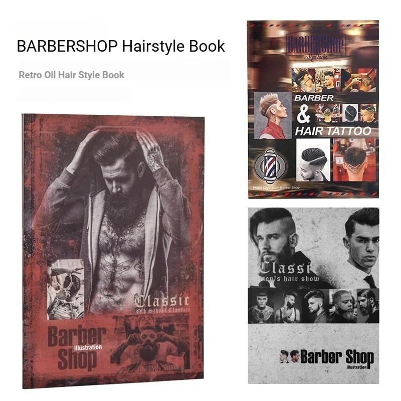 Barbershop Men's Hairstle Magazine Atlas Salon Fashion Pro Barber Book Stylist Design Illustration Album Barbershop Styling Book