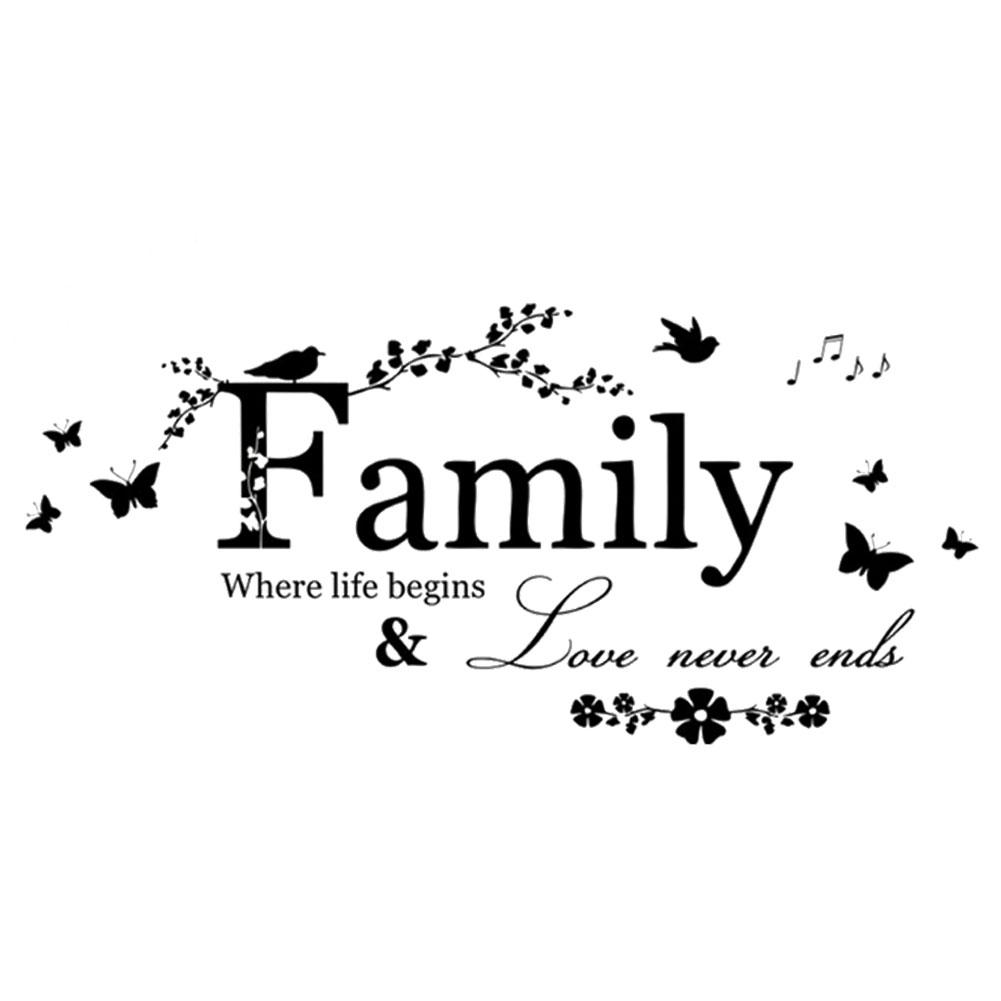 

Family English Letter Wall Sticker DIY Home Decoration for Bedroom Study Living Room Background