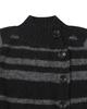 THEMUSEUMVISITOR Stripe Knit Zipup (Black)