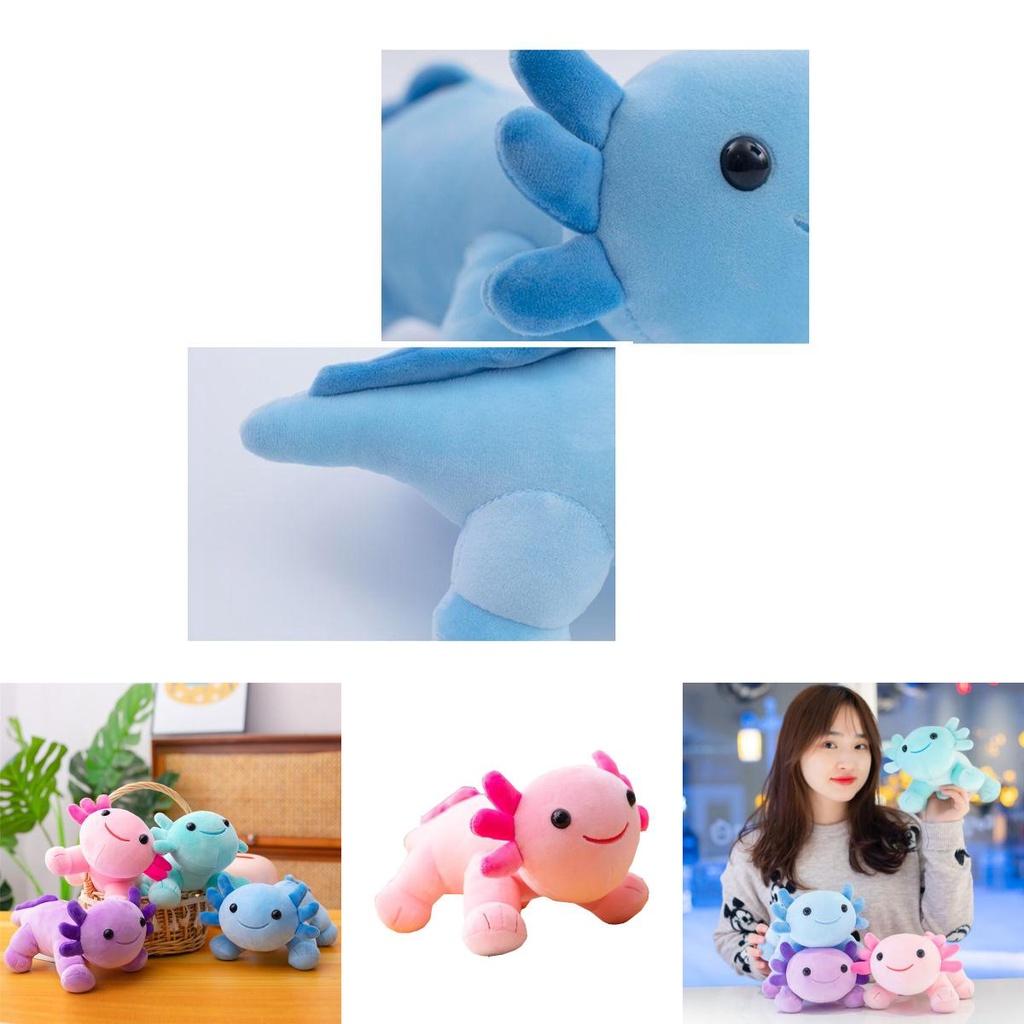 Adorable Cartoon Pink Axolotl Plush Doll Soft Stuffed Toy For Kids And Collectors