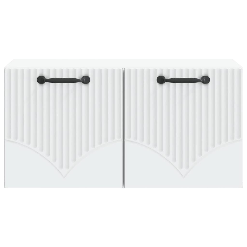 Wall Mounted TV Cabinet White 59.5 X 31 X 30 Cm Particleboard