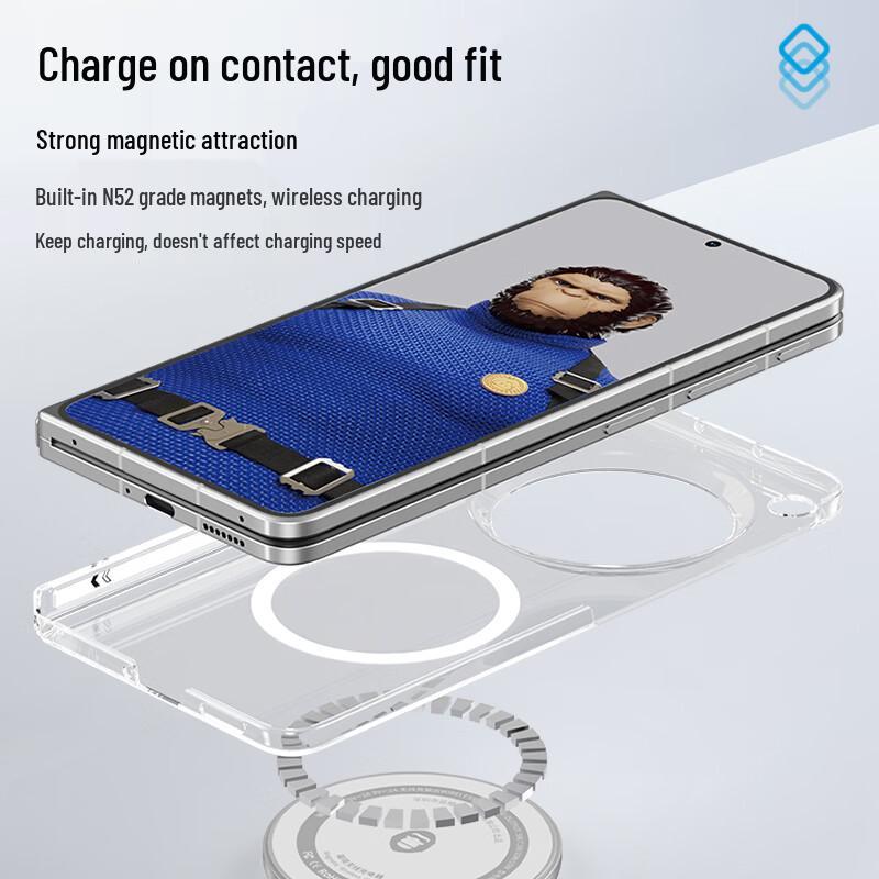 OPPO Find N6 Fold Clear Magnetic Hinge Protection Case