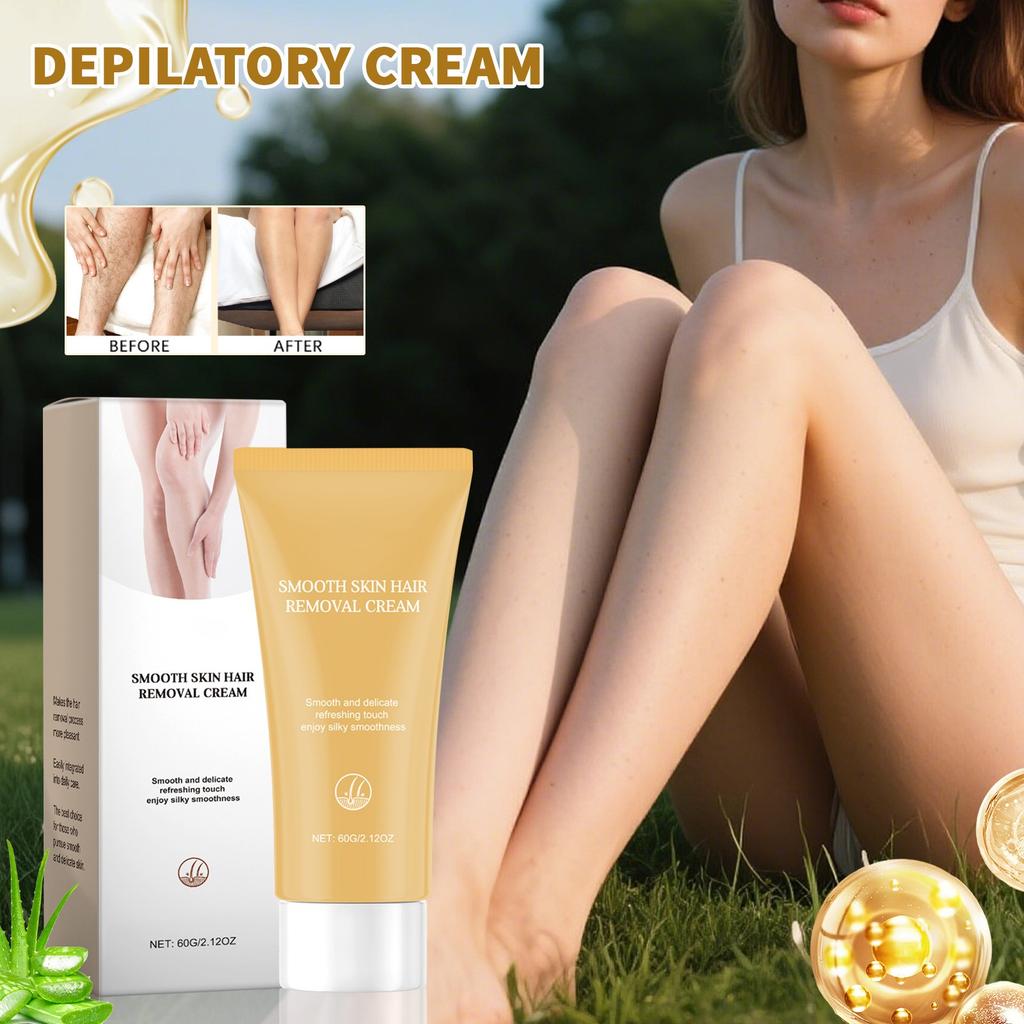 Gentle Hair Removal Cream , Soothing Hair Removal Cream , Moisturizing And Non-irritating , Suitable For All Skin Types ,60g