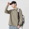 Spring and Autumn New Men's Korean Style Car Logo Lapel Long Sleeve POLO Shirt Trendy Couple Internet Celebrity Same Stylish Fashion Top
