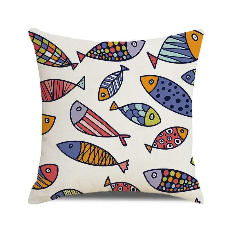 Beautiful Fish Pillowcase for Pillow Shark Pillow Case Decorative Cushion for Elegant Sofa Pillow Cover Interior for Home Decor