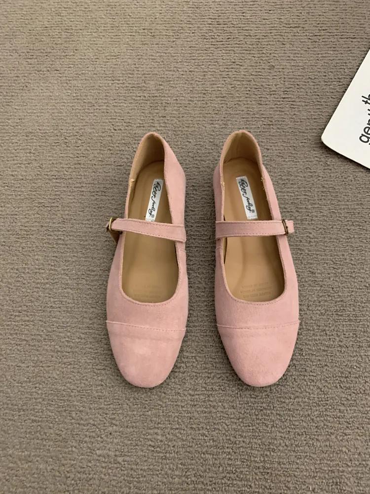 

Мода Мода Туфли Мэри Джейн Женские Балетки на Плоской Подошве Коровья Замша Кожа Зеленые Винтажные Лоферы Повседневные Женские Балетки 40 розовый
