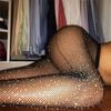 Cross-border with Line After Vertical Line Sexy Hot Diamond Mesh Socks, Diamond Mesh Fishnet Pantyhose Black Small Mesh Socks