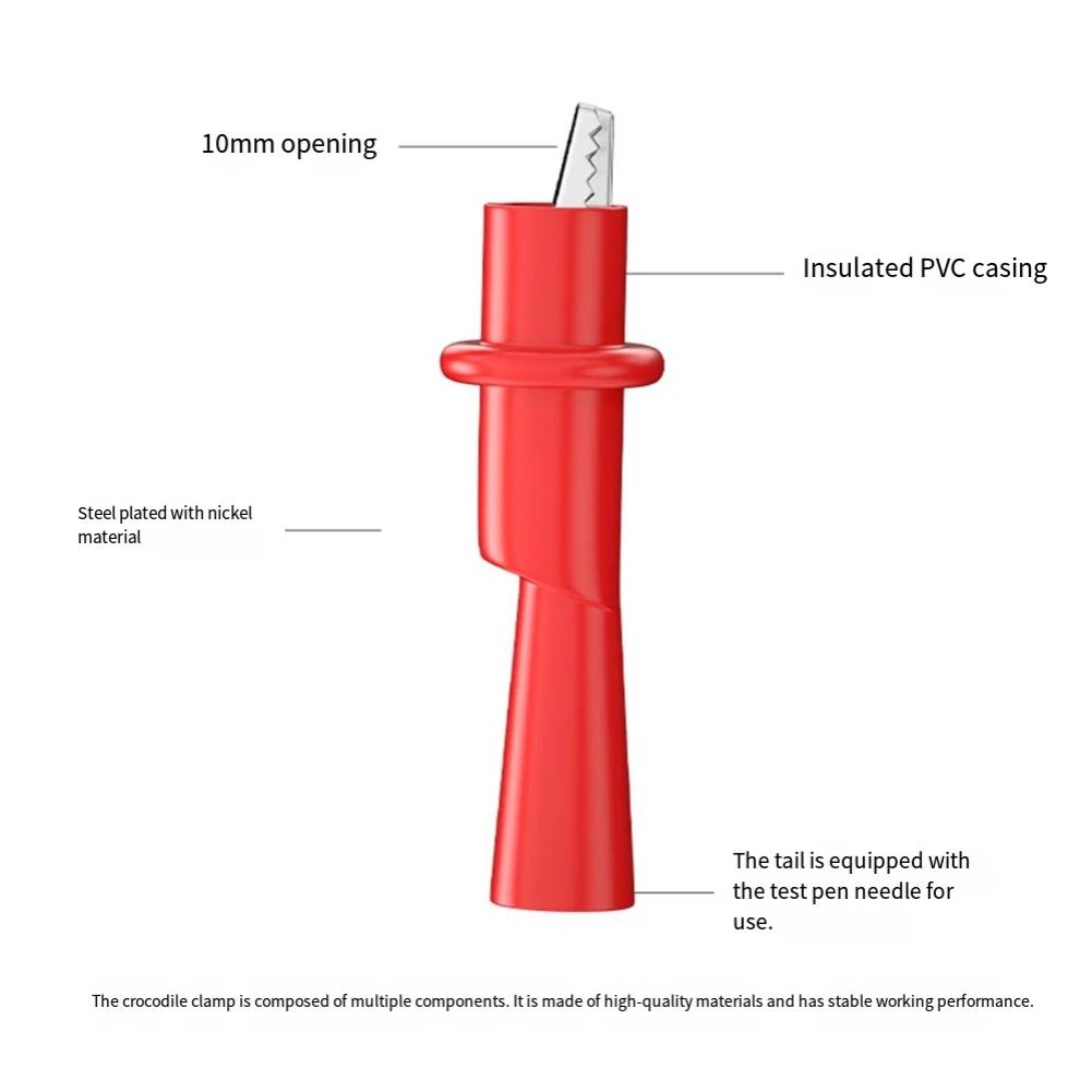 10A Current Clips Electrical Tester Testing Equipment General Compatibility Non-Slip Handles Precise Measurements