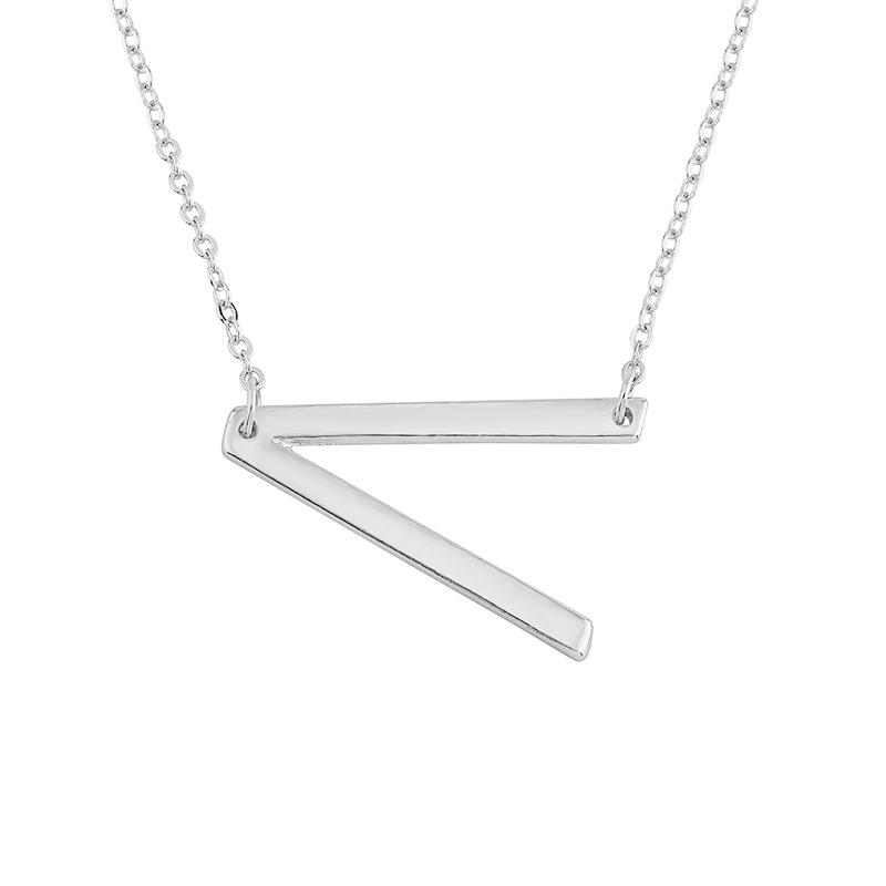 2026 Simple Hot-selling Jewelry, Letter Necklace, Trendy Neck Chain 26 English Letter Collarbone Chain 2025 Source