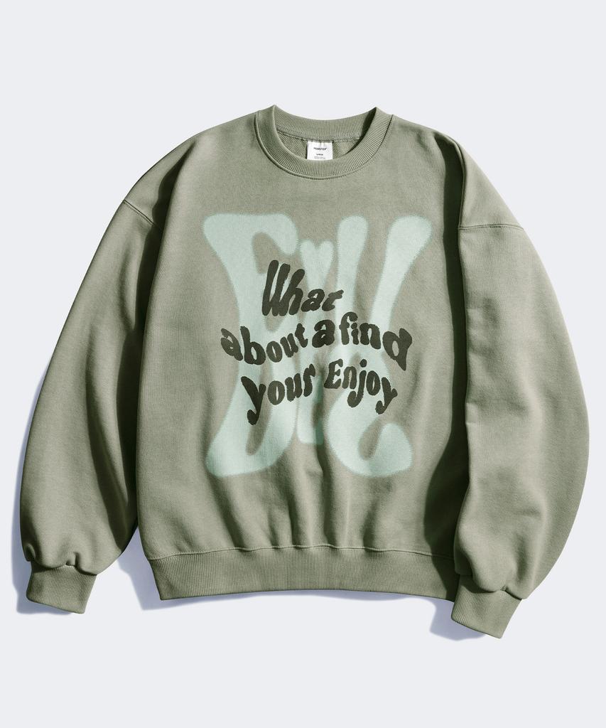 PERSTEP Kink Heavyweight Sweatshirt Smoky Green Bjmt4613