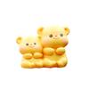 Yellow Cartoon Bear Resin Desk Decor With Cute Design For Kids And Collectors