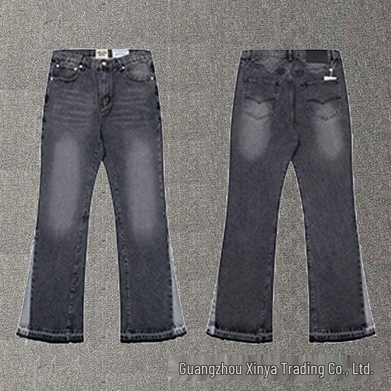 GALLERY DEPT Jeans Acampanados Retro Unisex Patchwork Desgastados con Lavado Salpicado
