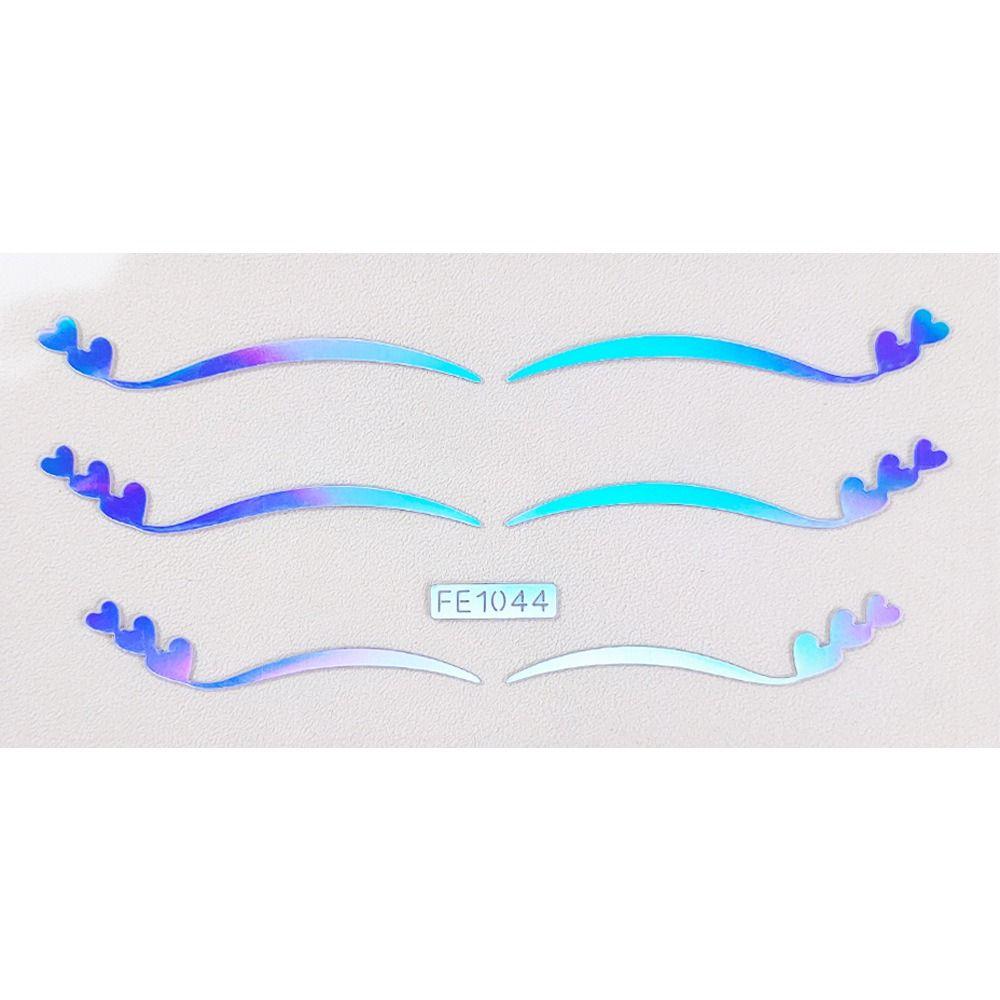 Silver Glitter Temporary Tattoo Sticker Waterproof Makeup Eyeliner Sticker Women