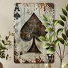 Vintage Metal Sign Ace of Spades Playing Card Decor for Bar Garage Wall Art 20x30cm