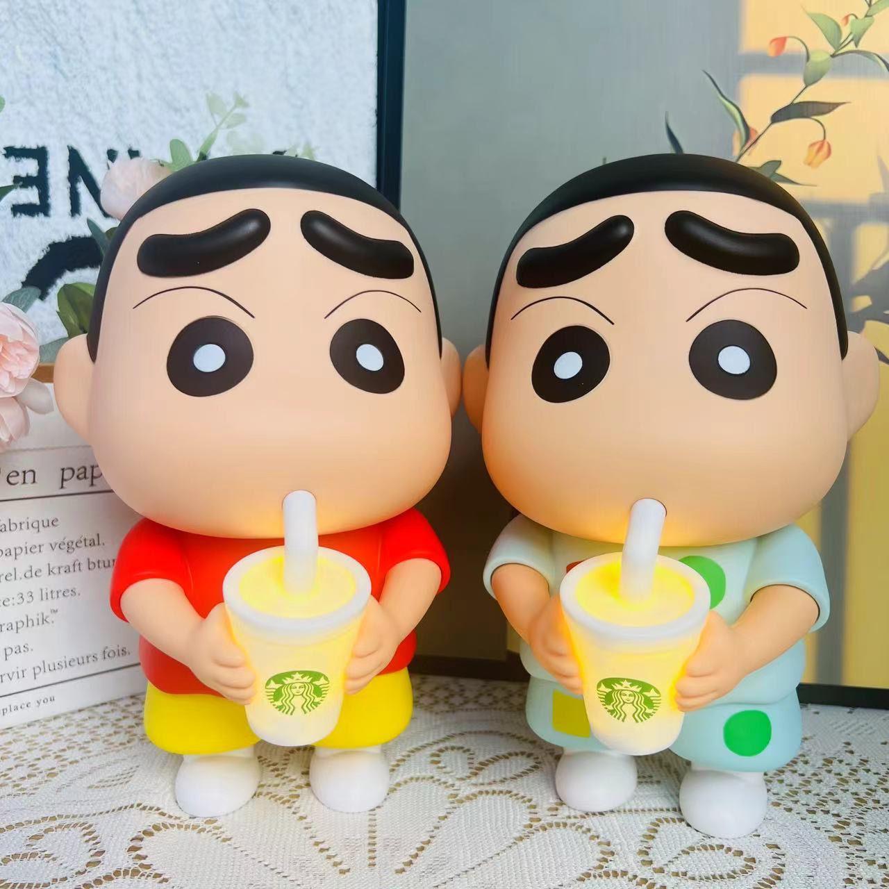 

Light-up Milk Tea Crayon Shin-chan Gian Suneo Luminous Desktop Figurine Toy