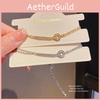 Geometrischer Zirkon-Kreis Schmuck für Damen mit elegantem Messing- und Kristall-Design