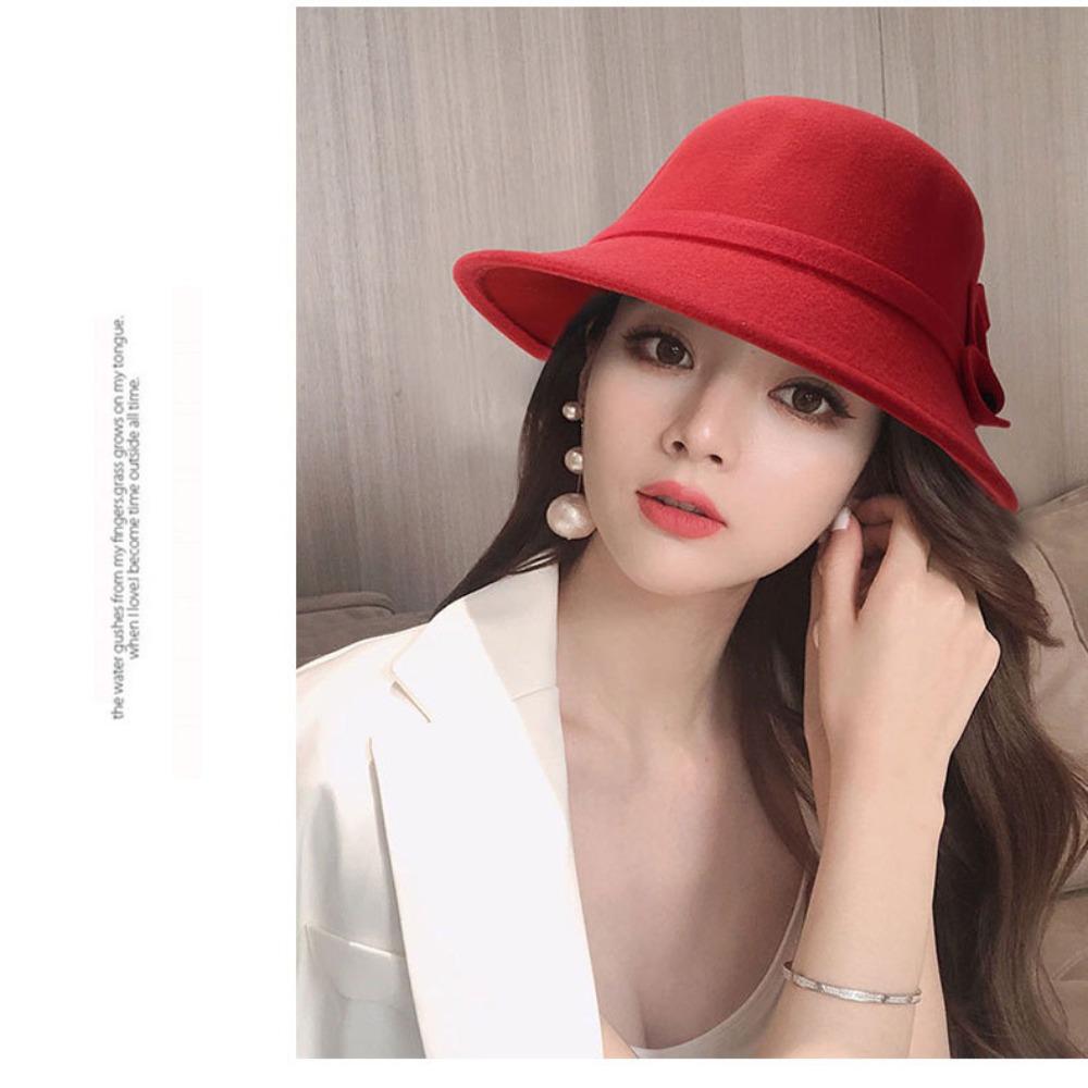 Elegant Women Ladies Girl Hat Warmer Fisherman Cap Brim Bowler Fedora Hats Lady Girl