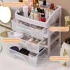 1 szt. Przezroczysty Plastikowy Czterowarstwowy Trzyszufladowy Biurkowy organizer szufladowy Pudełko do przechowywania kosmetyków Stojak do przechowywania na toaletkę