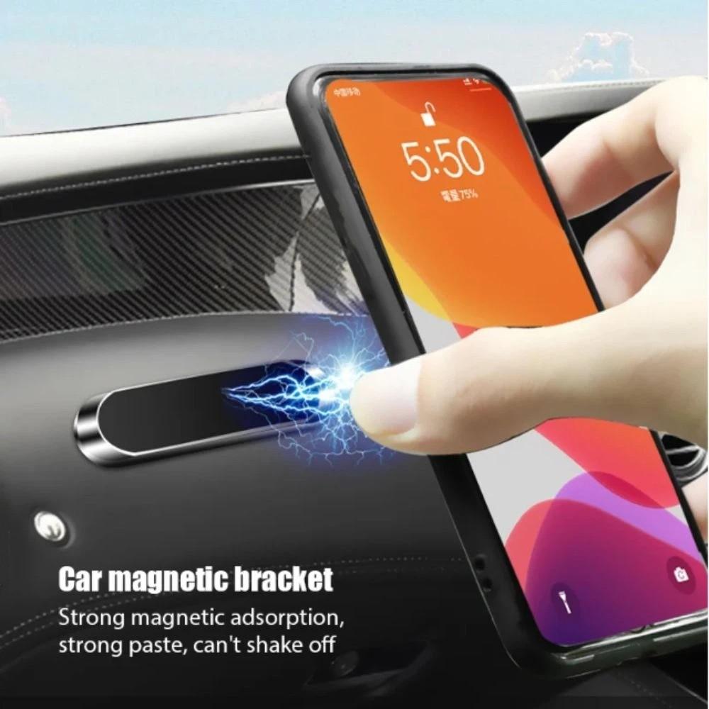 Mini Bar Shape Car Phone Stand Air Vent Clip Magnetic Mount  Instrument Panel