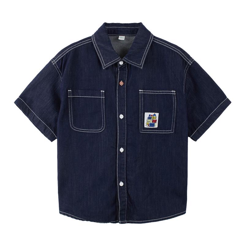 Boy's Casual Denim Short-Sleeve Shirt