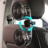 USB Automotive Fan Portable Air Conditioner Cars Electric Fan for Home Office 360 Degree Rotatable Dual Head 3 Speed Seat Fan