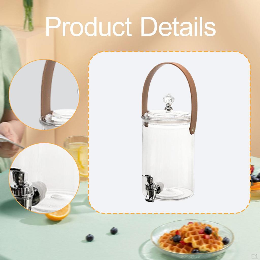 Beverage Dispenser with Spigot and Filtering Beverage Liquid Drink Container
