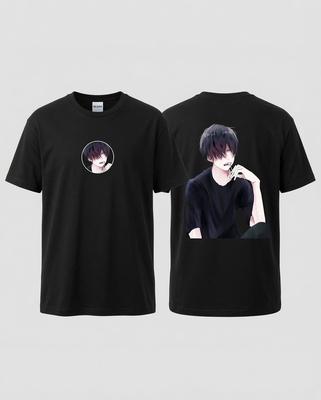 Anime Boy Black Hair Cool Black Gildan T-and Kids Tshirt Male Tee