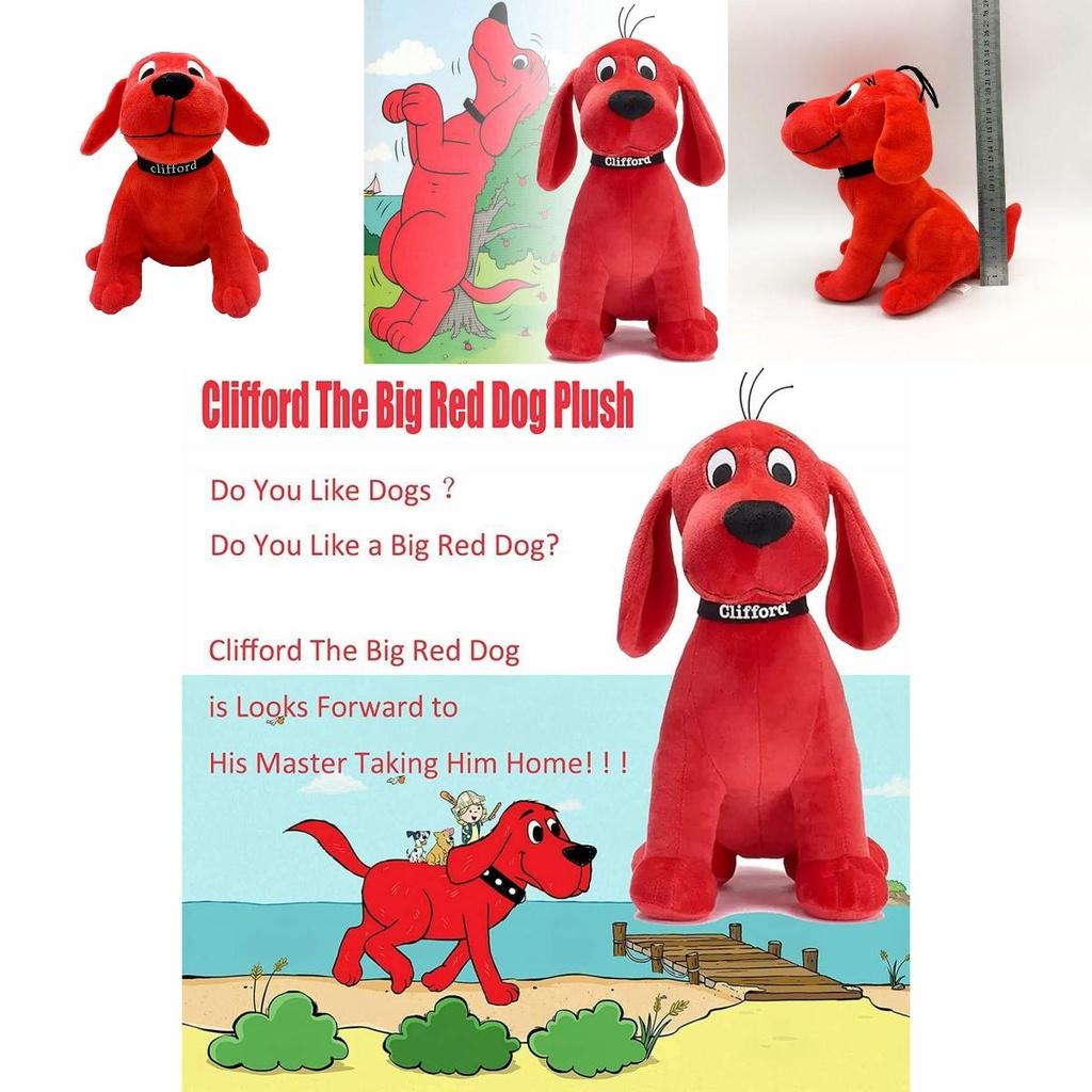 Søt Clifford den store røde hunden plysjleke for barn med mykt fylt design