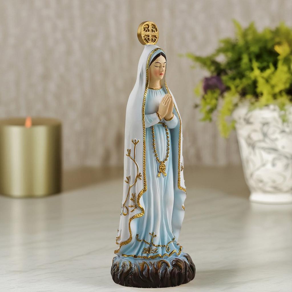 Lady Of Mary Blessed Virgin Mother Mary Catholic Religious Gift Resin Figurine Statue Virgin Mary Sculpture Home Decoration