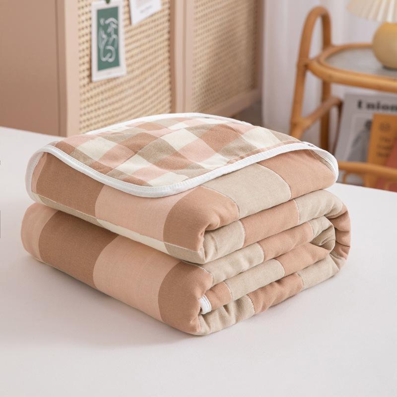 Class A Cotton Six-layer Gauze Children Throw Blanket Couch Soft Towel Quilt Single Double Summer Air Conditioning Cover Blanket For Kids Adult