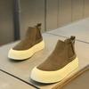 Men Boots Fashion Platform High Top Casual Shoes 2026 Winter Anti Slip Warm Plush Cotton Shoe Outdoor Chelsea Boots Botas Hombre