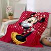 1pc. Cute Minnie Mouse Cartoon Blanket, Soft Throw for Home Decor, Gift Idea, Suitable for All Seasons (Red Polka Dot Background)D014