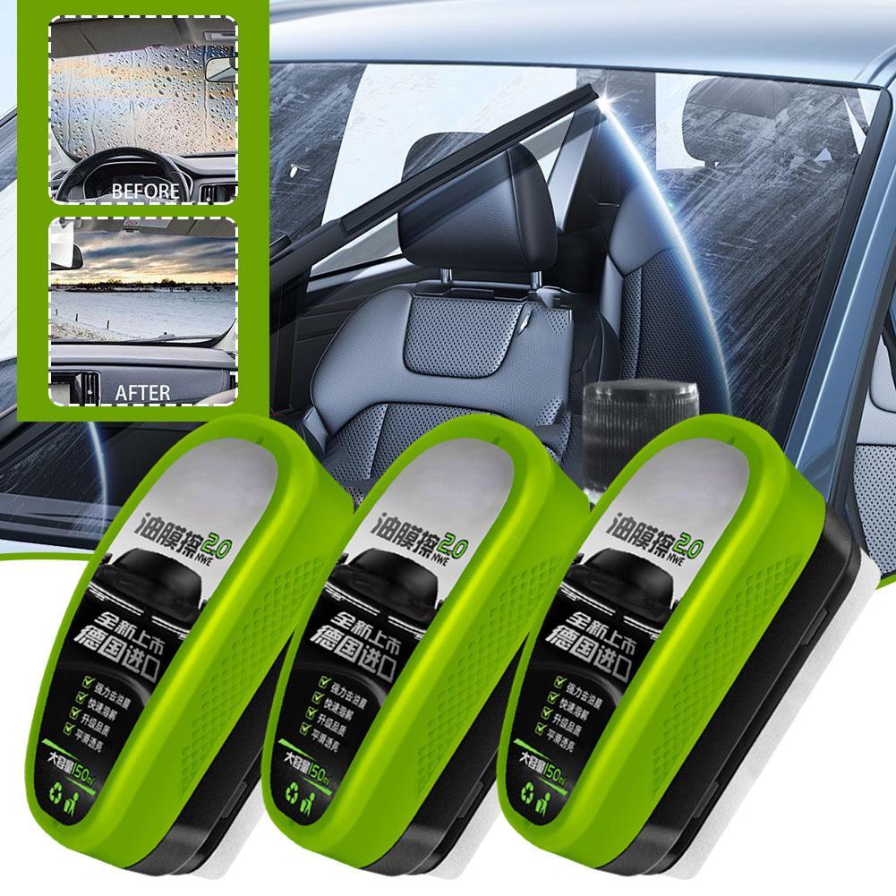 Car windshield oil film remover for rainy days auto window clear vision Hydrophobic coating strong dirt removal cleaning brush