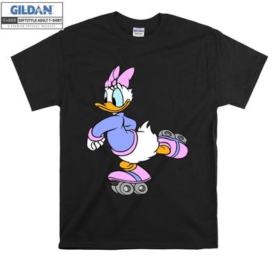 Daisy Duck Rollschuh T-Shirt Cartoon T-Shirt Herren Damen Unisex T-Shirt 3819