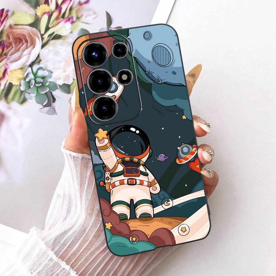 For Itel S26 Ultra Super 26 Ultra Phone Case Cute Cat Dragon Cartoon Design Back Cover Black Soft Silicone Casing S688LN