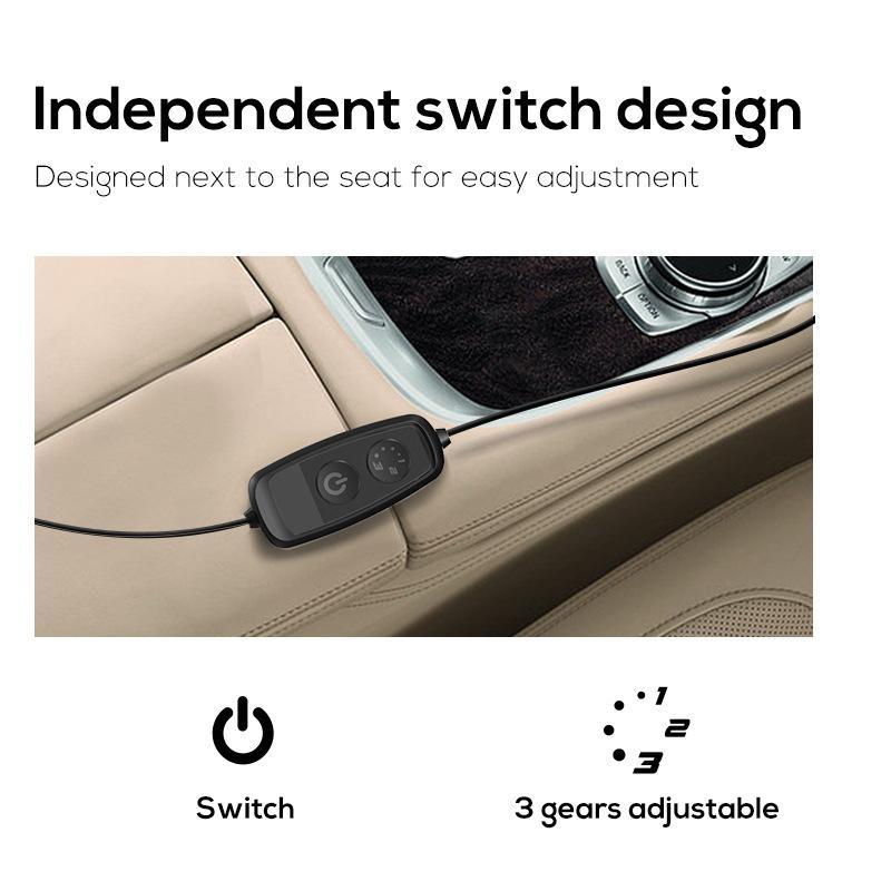 Novo ventilador de assento de carro, ventilador elétrico portátil de assento de carro para passageiro do banco dianteiro traseiro, alimentado por USB com 3 velocidades, ventilador de ar de resfriamento forte, alça ajustável