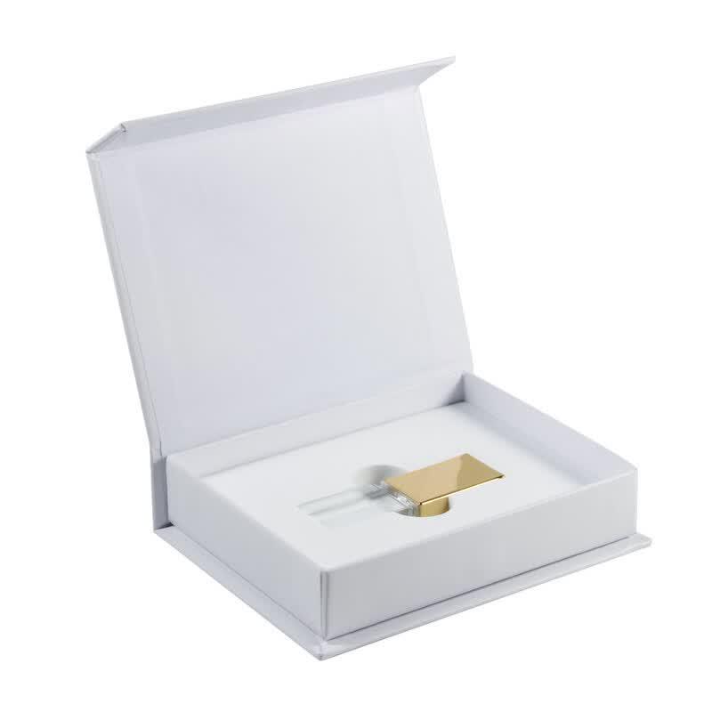 OLOEY 3D Laser Engraved Crystal USB Flash Drive 128GB