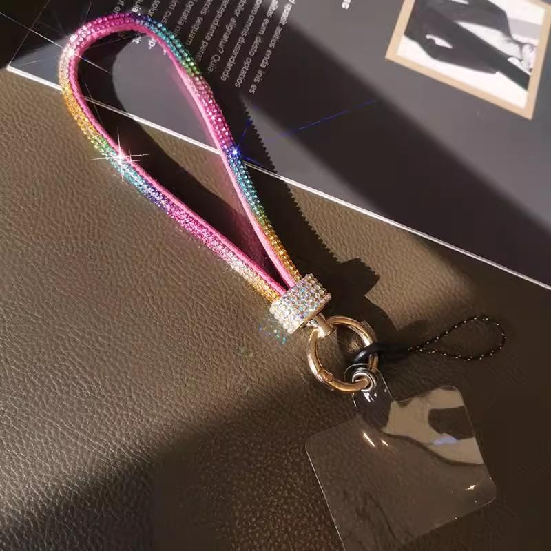

Mobile Phone Lanyard Rhinestone Lanyard DYM Chain High-end Short Diamond-encrusted Bracelet Antiloss Reinforced Lanyard