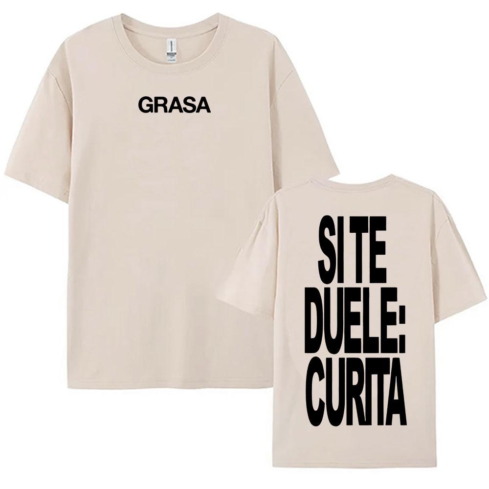 TIENES QUE APRENDER A AMARTE Tshirts SI TE DUELE CURITA Print T-shirt Nathy Peluso Singer Graphic T Shirt Cotton Tees
