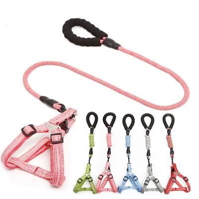 Adjustable Dog Harness and Leash Set Escape Proof Lightweight Pet Chest Strap Soft Comfortable Cat Collar Lead Leash Puppy