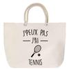 Beach Bag Rope Handle Tennis Racket I Can't Humor Passion Gift Birthday Christmas | Large Transport Bag &; Sport