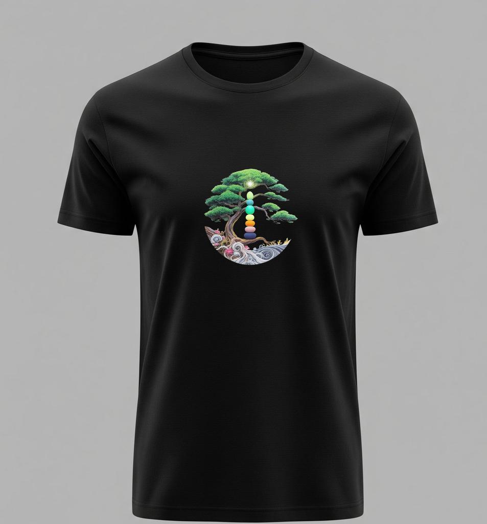 Japanese Zen Tree with Chakra Balance Meditation Design