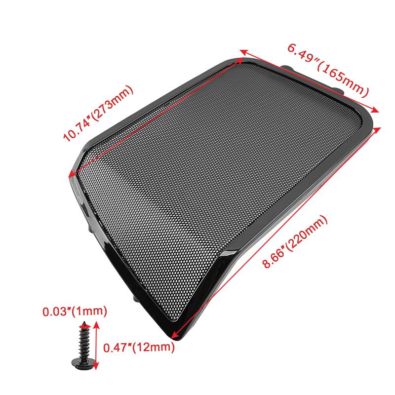 Black Motorcycle Accessories 6"x 9" Saddlebag Lid Speaker Grill Cover For Harley Touring Electra Road King Street Glide 94-13