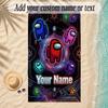 Beach TowelAmong Us Custom Name Text Personalized Soft Towel for Beach Pool Indoor Home Decor Gift